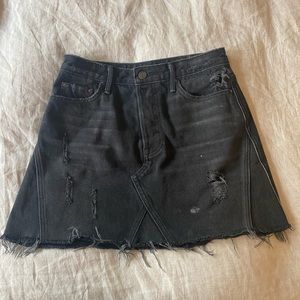 GRLFRND Eva Denim Skirt in Hotel California Black